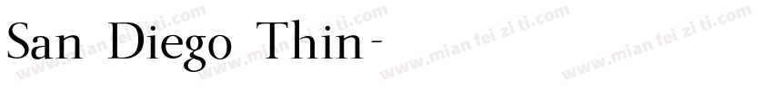 San Diego Thin字体转换